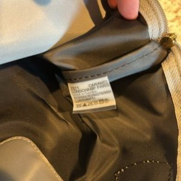 NWT Large Longchamp Le Pliage Original Turtledove Grey Tote Canvas Handbag - Picture 7 of 11